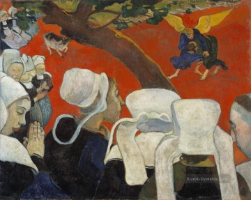  Engel Malerei - Vision nach der Predigt Jakob ringt mit dem Engel Beitrag Impressionismus Paul Gauguin
